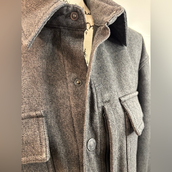 Ridgecut Toughwear Jacket Men’s L Gray Lined Cotton Blend Button Work Coat - Picture 3 of 12